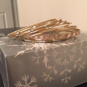 Gold bangle bracelets